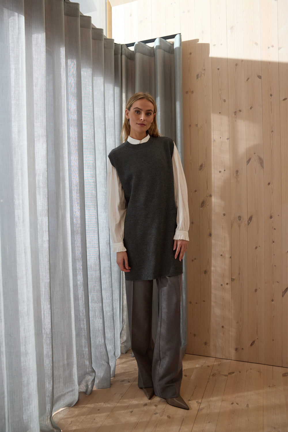 Heartmade HMKanro strikkjole KNITWEAR, LIGHT 403 Storm grey