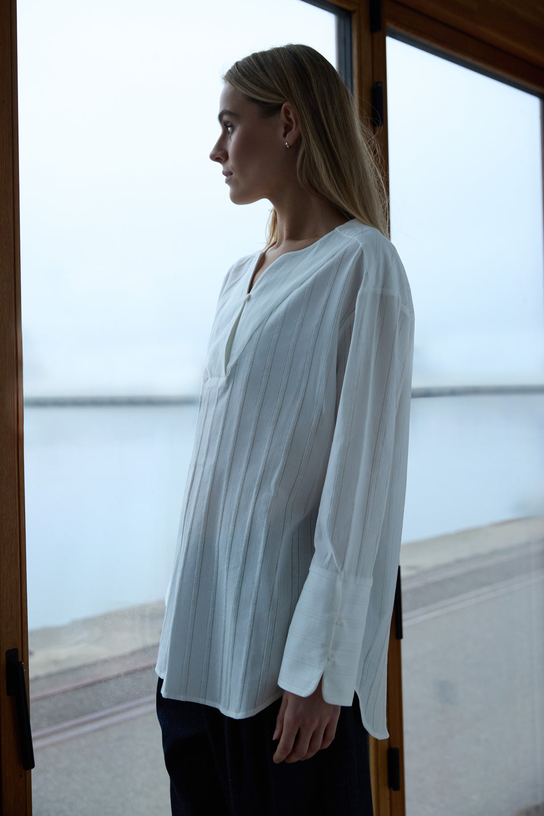 Heartmade HMMetan skjorte SHIRTS 158 Bellini white