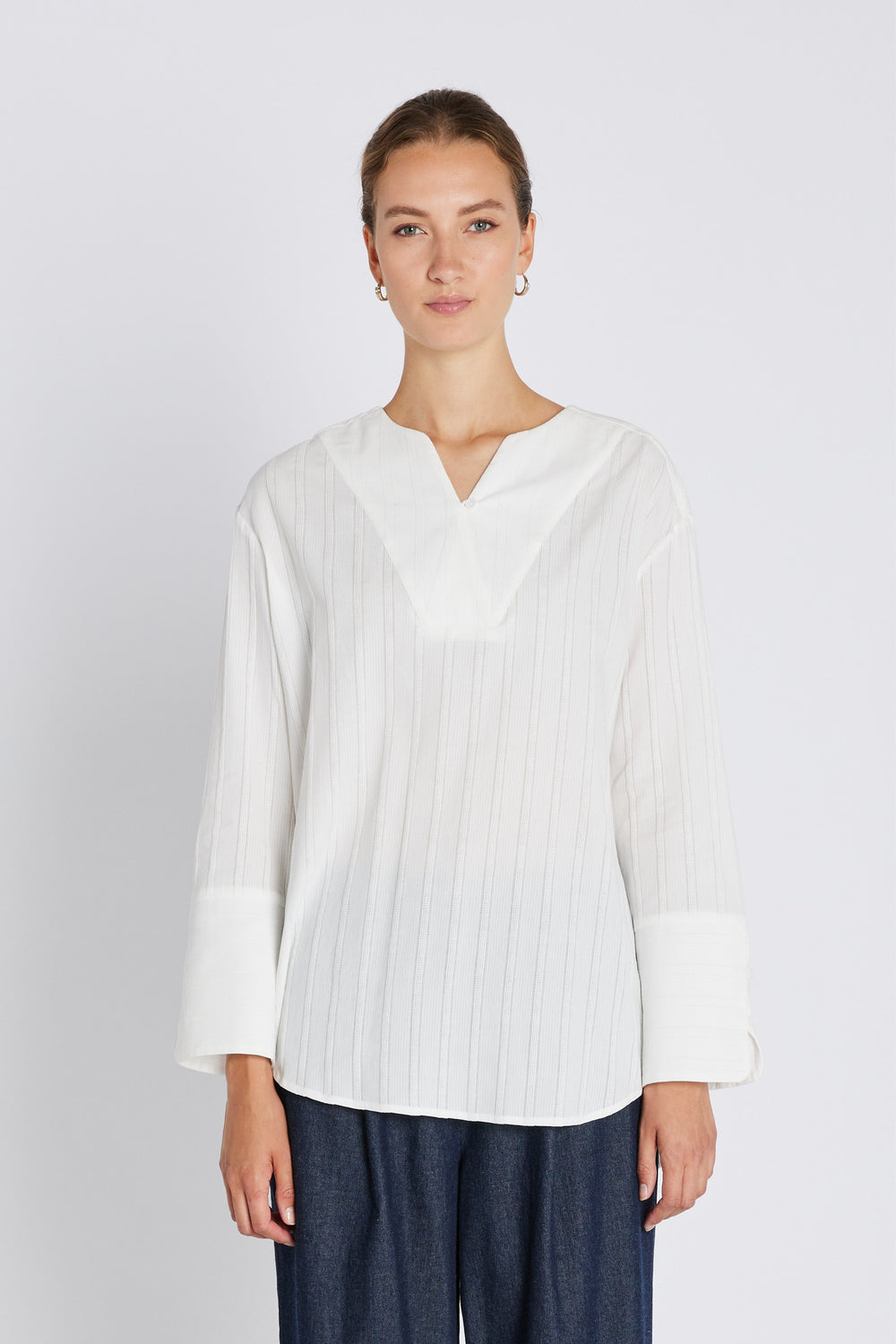 Heartmade HMMetan skjorte SHIRTS 158 Bellini white