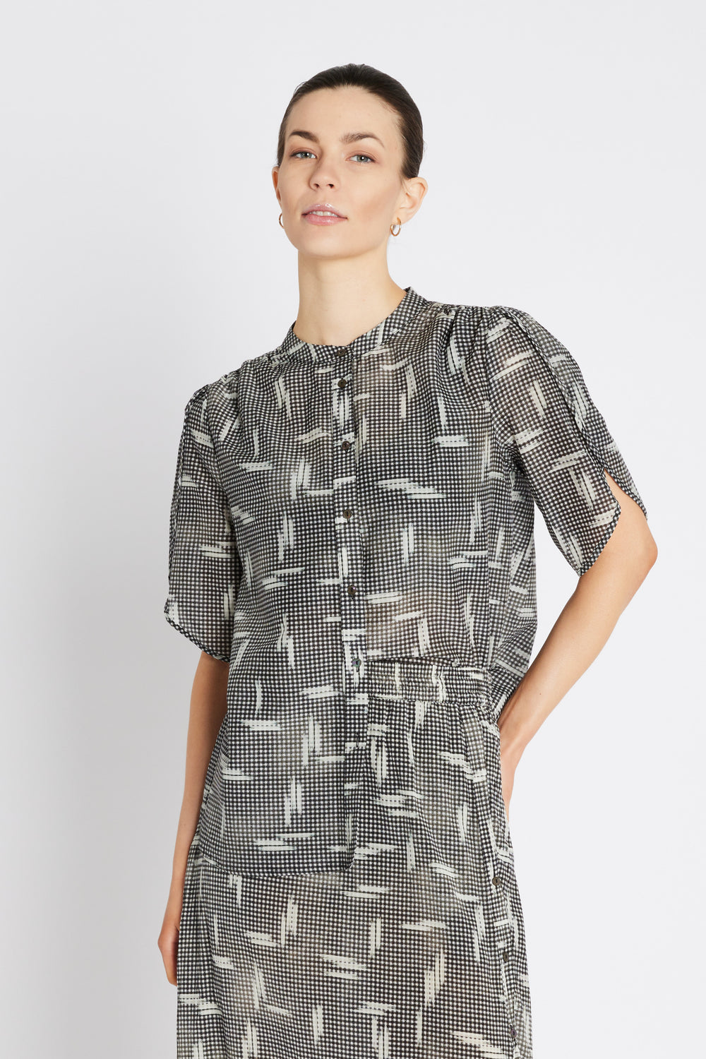 Heartmade HMTulin top SHIRTS 827 Light check