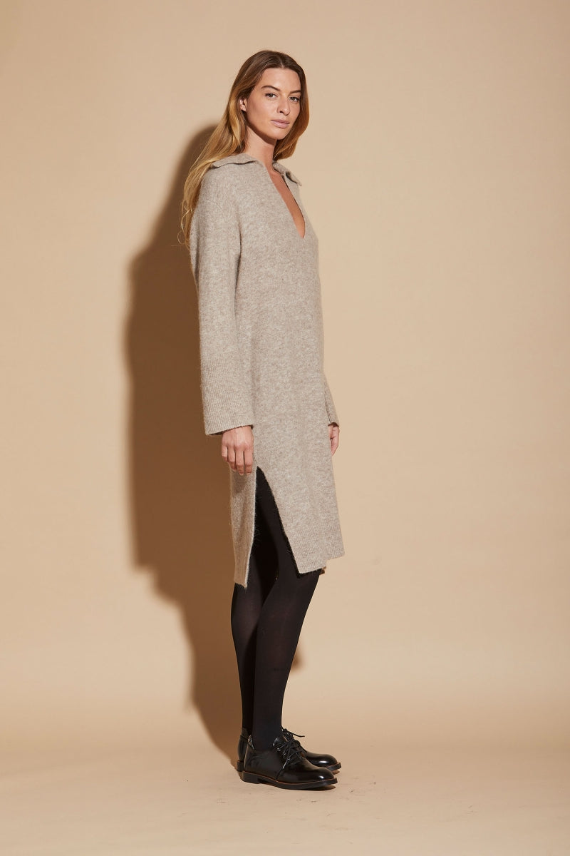 Heartmade Kaysa strikket tunikakjole KNITWEAR, HEAVY 605 Hazel