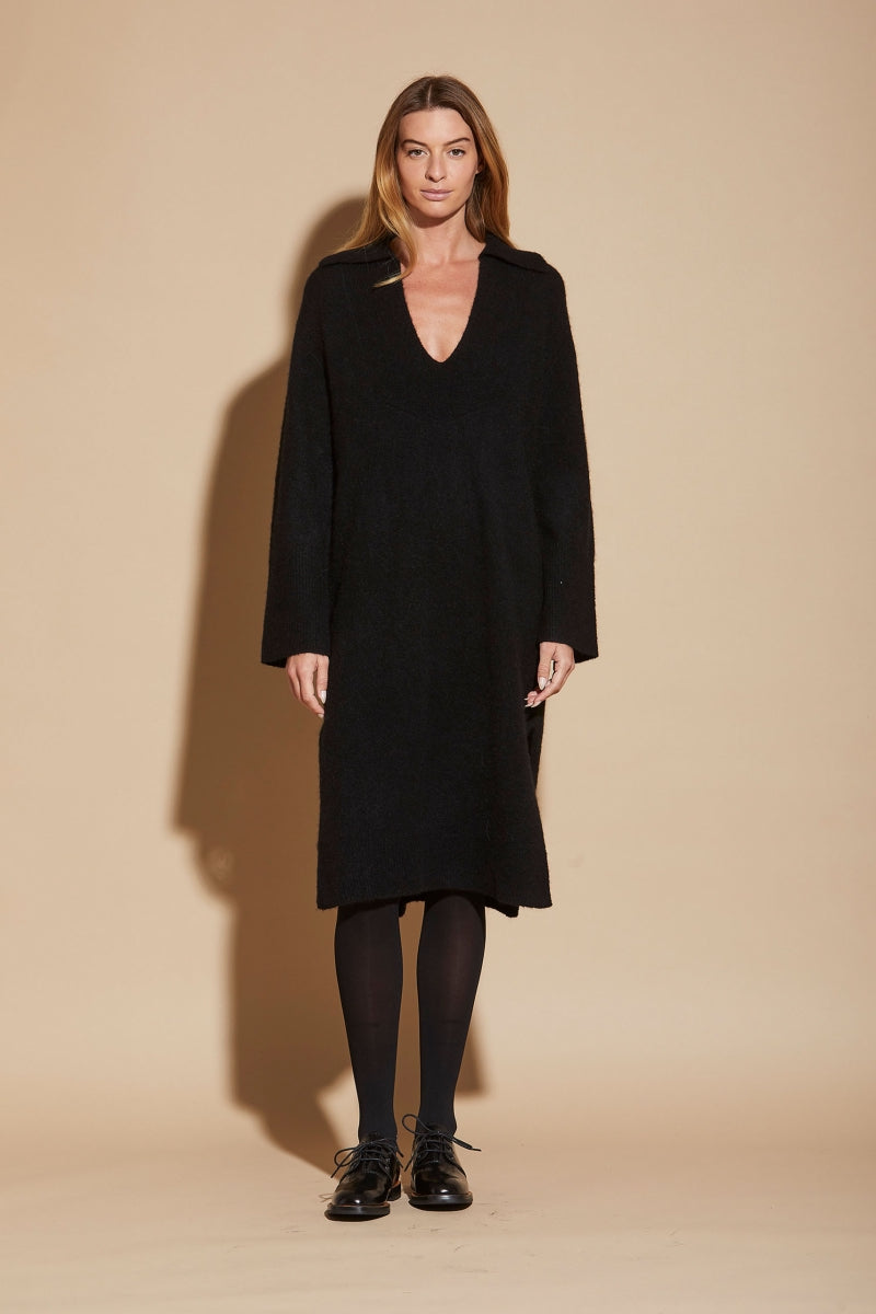 Heartmade Kaysa strikket tunikakjole KNITWEAR, HEAVY Sort