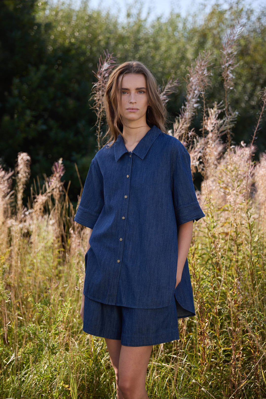 Heartmade 291HMMatea skjorte SHIRTS 207 Dark blue