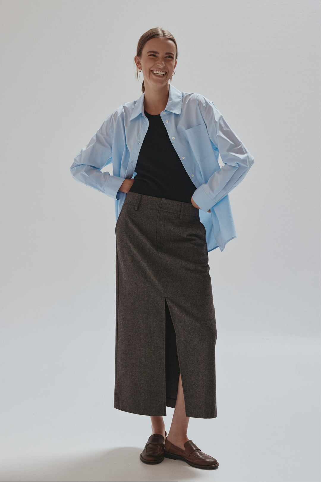 Heartmade Sabin nederdel SKIRTS 13 Dusty brown