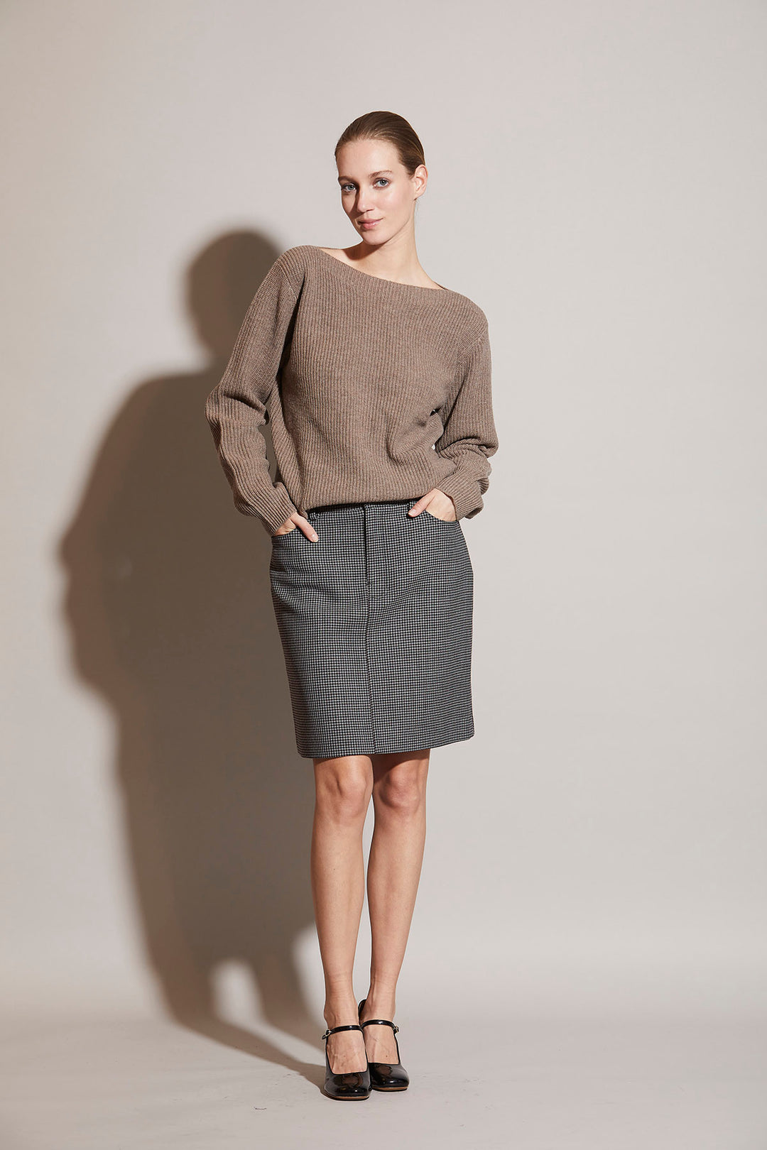 Heartmade Sica nederdel SKIRTS 688 Grey check