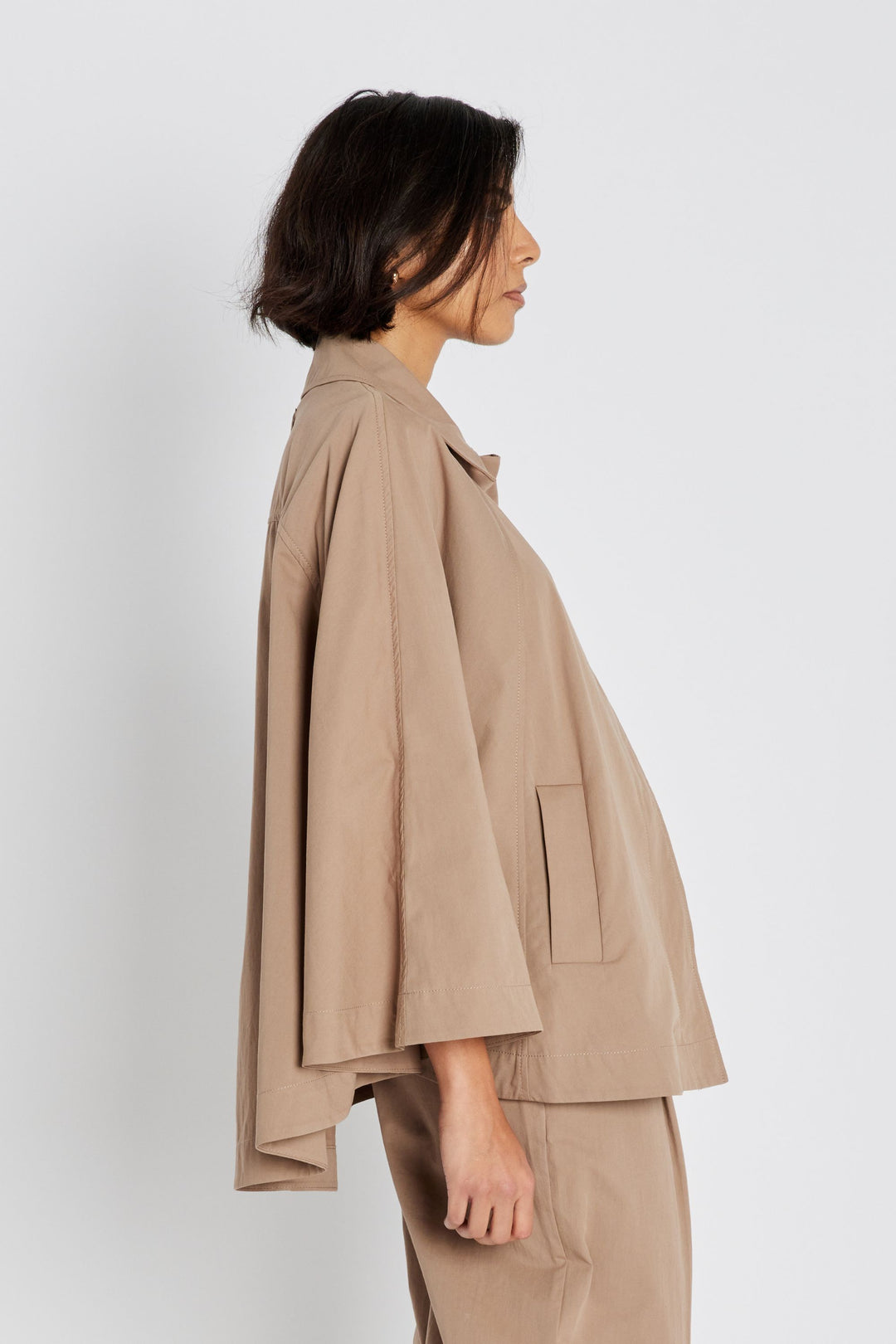 Heartmade HMBarber kappejakke CAPE 85 Shitake
