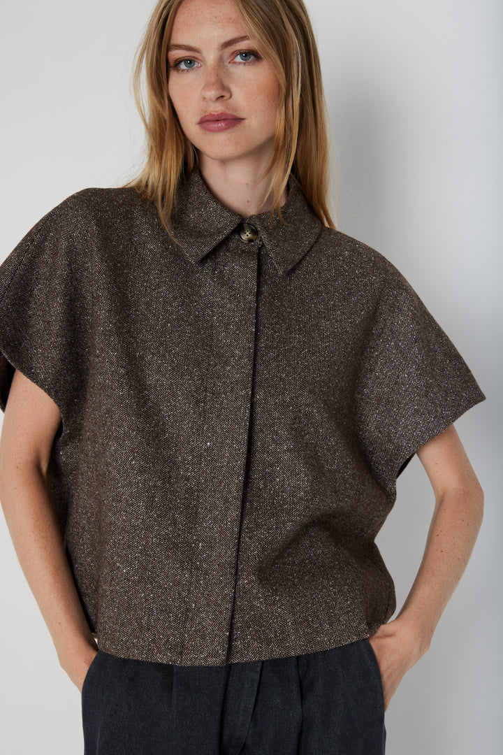 Heartmade HMBeal cape CAPE 194 Tuscan Brown