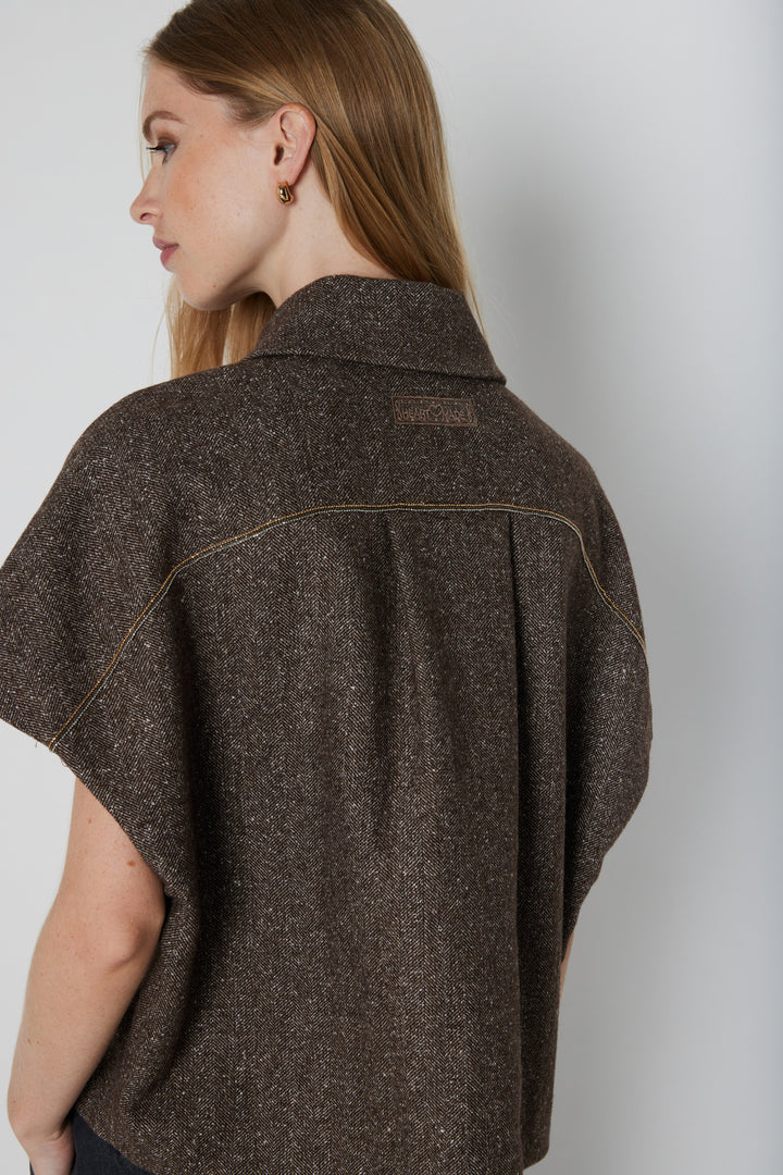 Heartmade HMBeal cape CAPE 194 Tuscan Brown