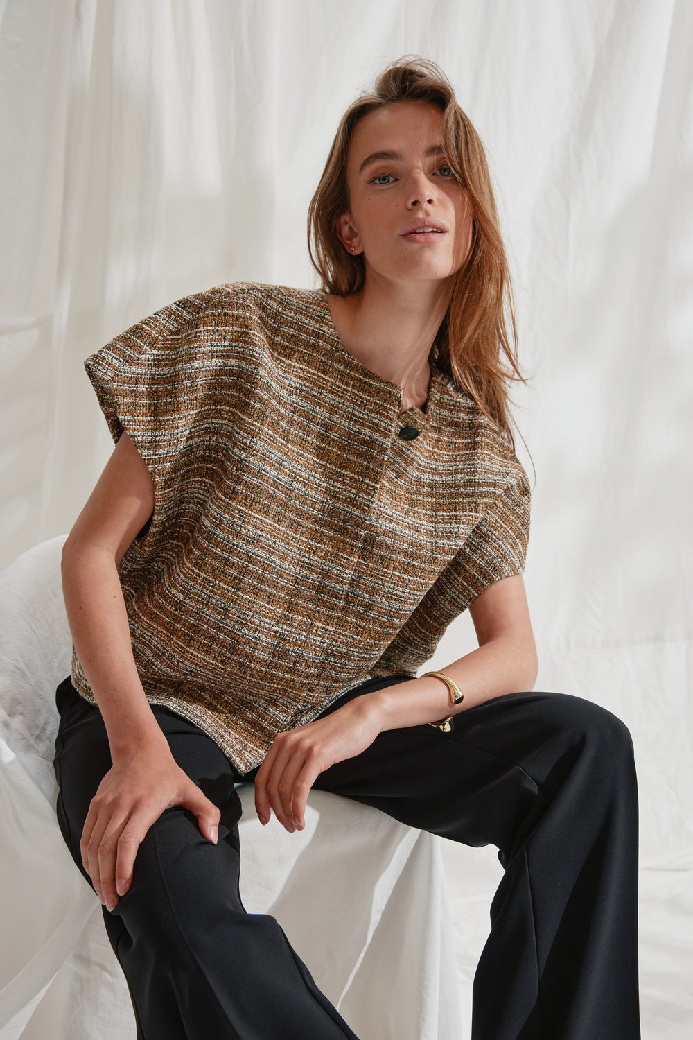 Heartmade HMBesea kappe CAPE 092 Golden Tobacco