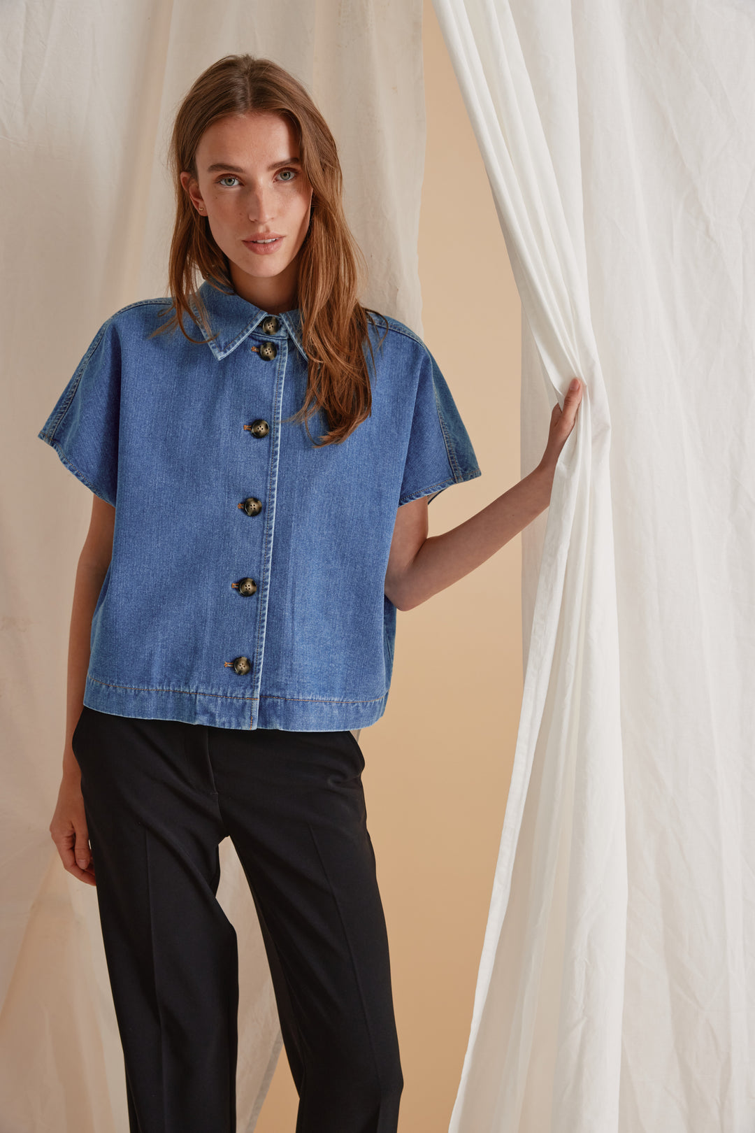 Heartmade HMBinca denimkappe CAPE 210 Deep ocean