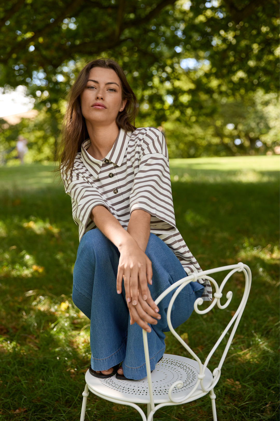 Heartmade HMErun t-shirt T-SHIRTS 809 Walnut stripe