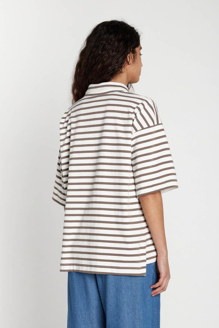 Heartmade HMErun t-shirt T-SHIRTS 809 Walnut stripe
