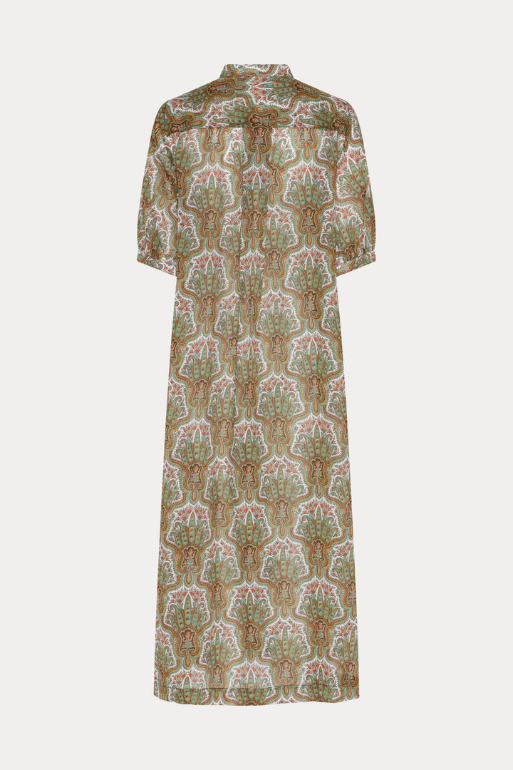 Heartmade HMHeliva kjole DRESSES 843 Green paisley print