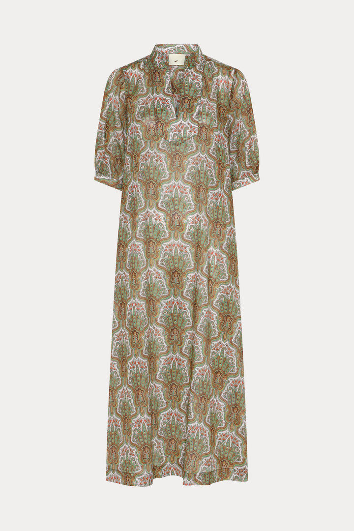 Heartmade HMHeliva kjole DRESSES 843 Green paisley print