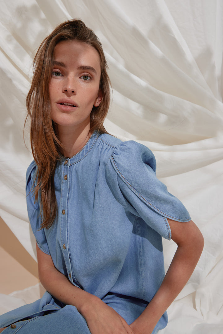 Heartmade HMHerle kjole DRESSES 202 Light blue denim