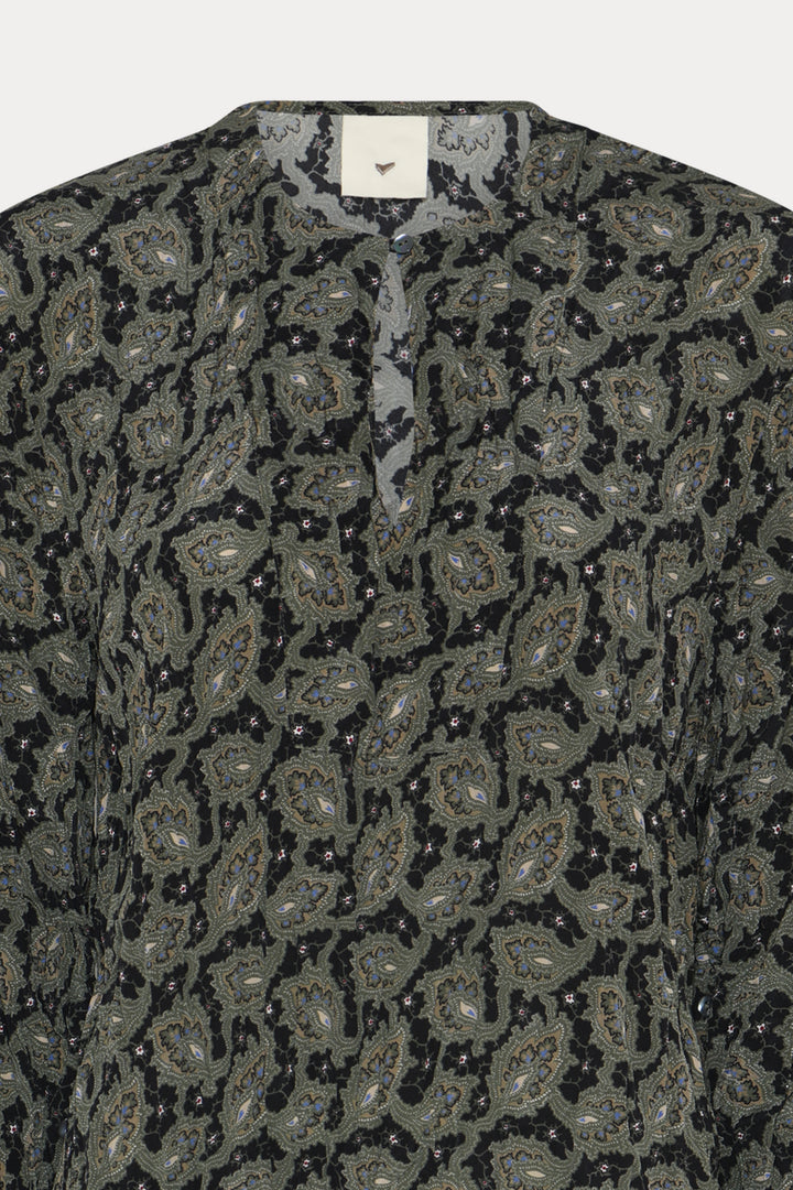 Heartmade HMHisana kjole DRESSES 800 Forest green print