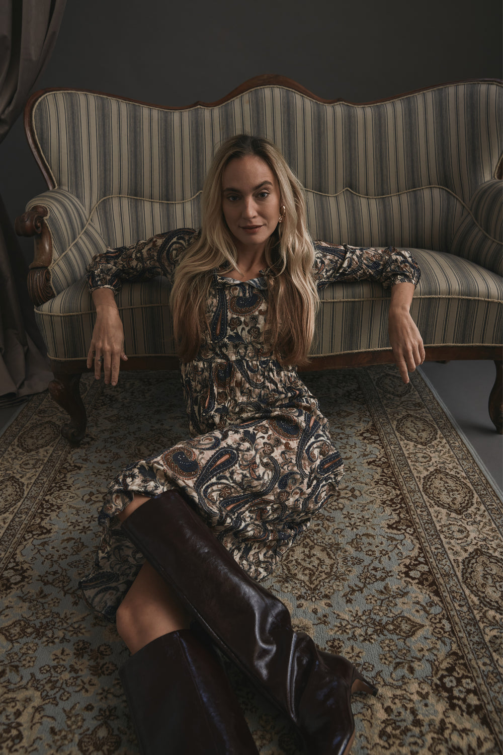 Heartmade HMHornsea kjole DRESSES 803 Earthy Paisley print