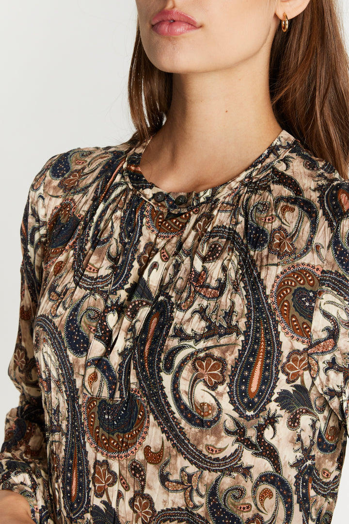 Heartmade HMHornsea kjole DRESSES 803 Earthy Paisley print