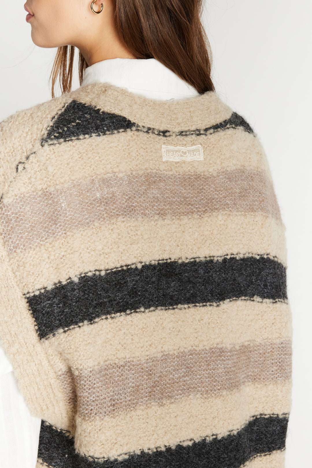 Heartmade HMKalea strikket cardigan KNITWEAR 609 Melange stipe