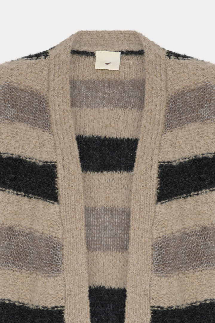 Heartmade HMKalea strikket cardigan KNITWEAR 609 Melange stipe