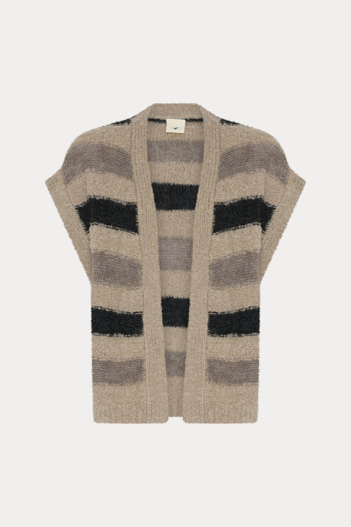 Heartmade HMKalea strikket cardigan KNITWEAR 609 Melange stipe