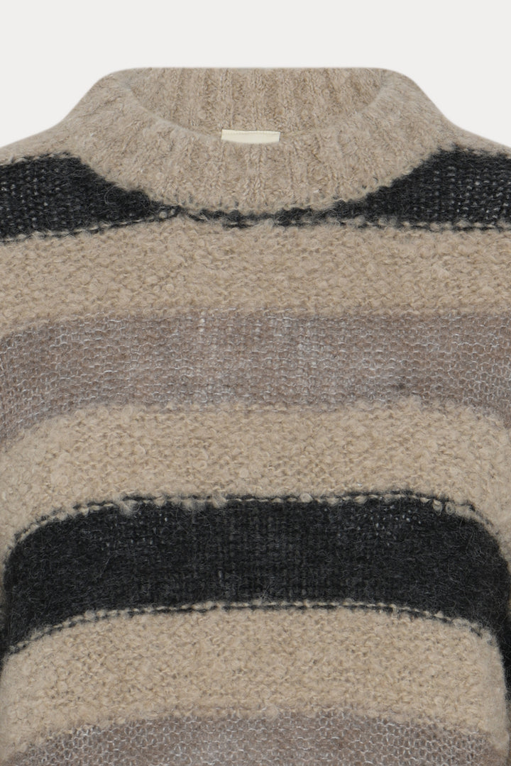 Heartmade HMKalira striktrøje KNITWEAR 609 Melange stipe