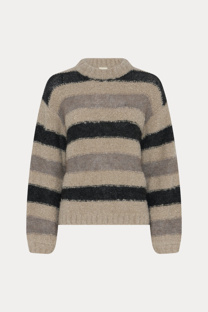 Heartmade HMKalira striktrøje KNITWEAR 609 Melange stipe