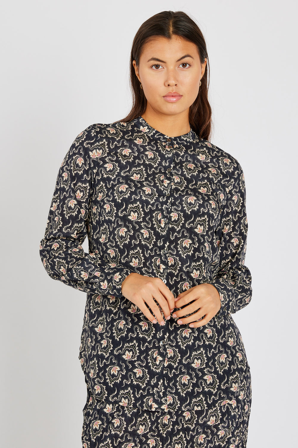 Heartmade HMMaple skjorte SHIRTS 202 Navy Dekor