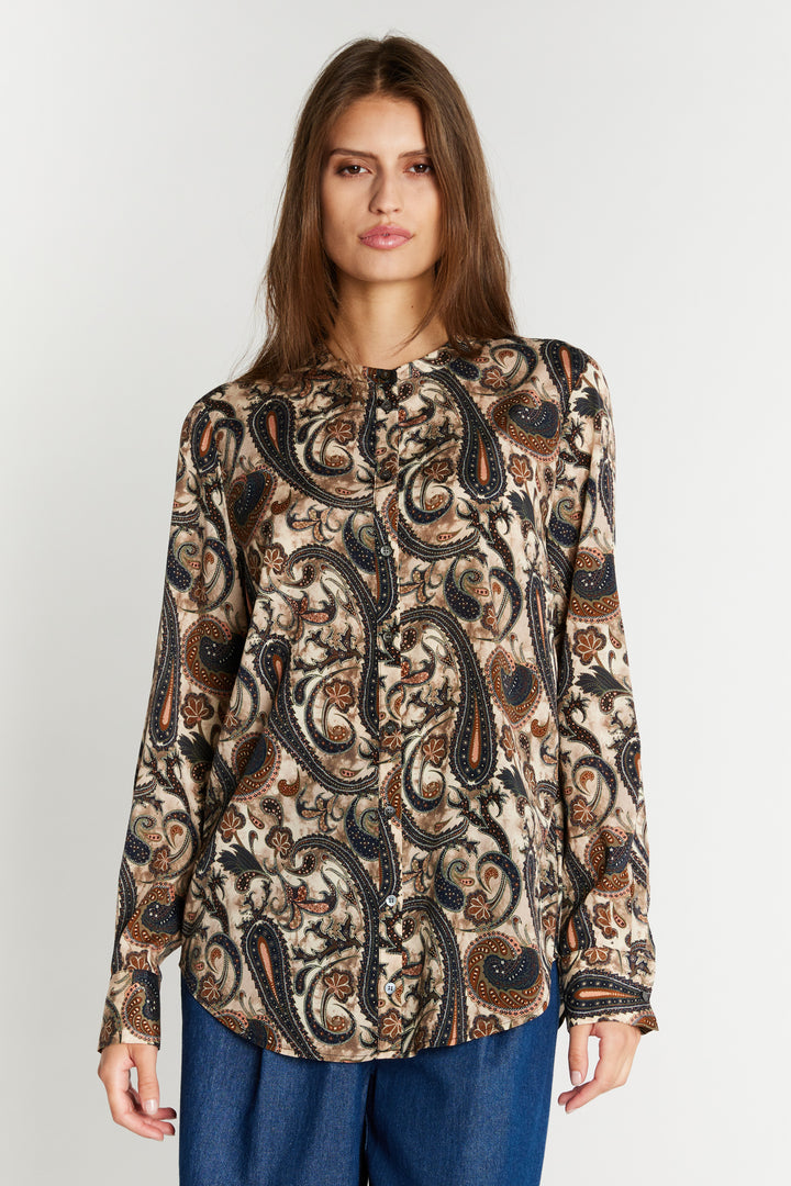 Heartmade HMMaple skjorte SHIRTS 803 Earthy Paisley print
