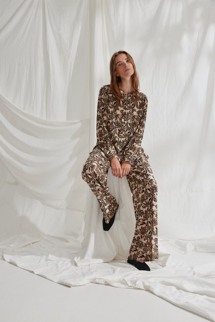 Heartmade HMMaple skjorte SHIRTS 852 Shitake print