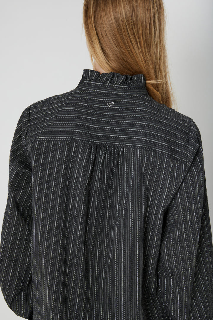 Heartmade HMMarthe skjorte SHIRTS 417 Grey stripe