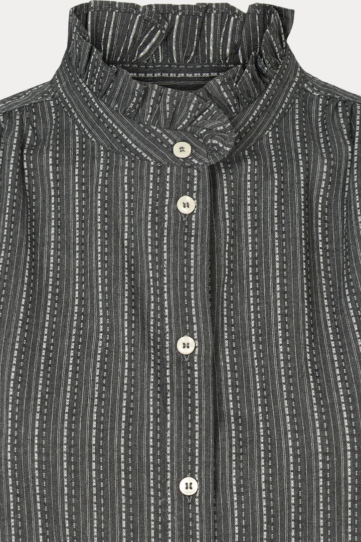 Heartmade HMMarthe skjorte SHIRTS 417 Grey stripe