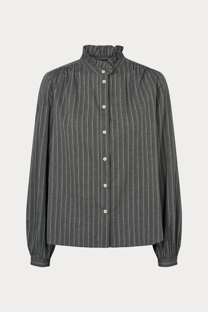 Heartmade HMMarthe skjorte SHIRTS 417 Grey stripe