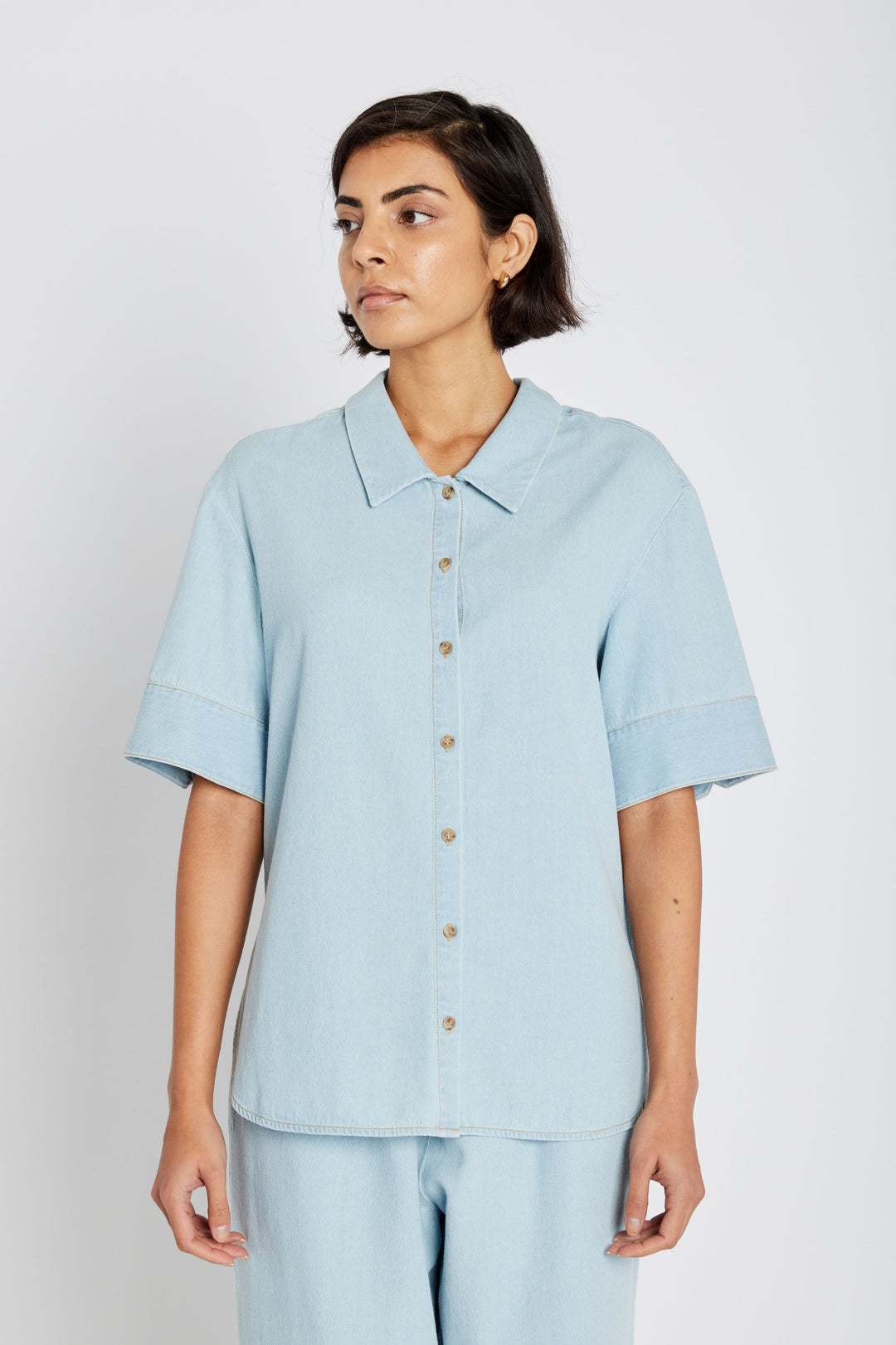 Heartmade HMMatea skjorte SHIRTS 202 Light blue denim