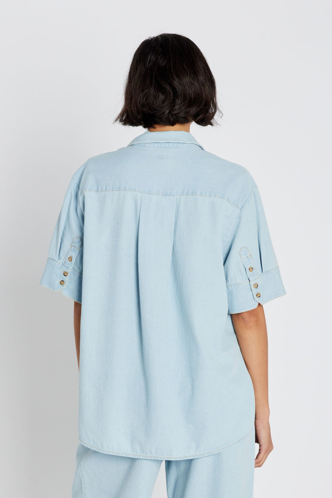 Heartmade HMMatea skjorte SHIRTS 202 Light blue denim