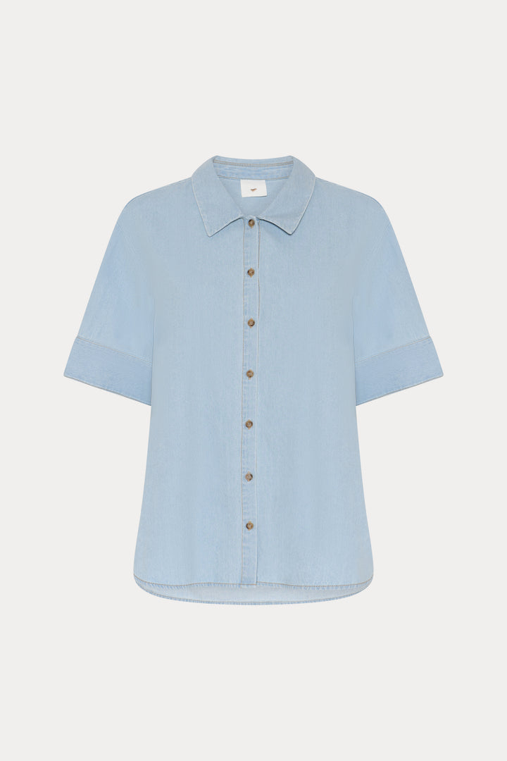 Heartmade HMMatea skjorte SHIRTS 202 Light blue denim