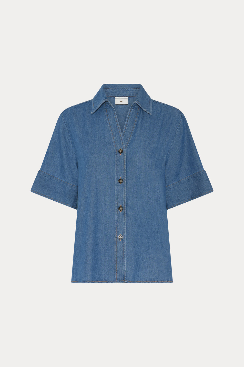 Heartmade HMMeki denim skjorte SHIRTS 218 Steel Blue