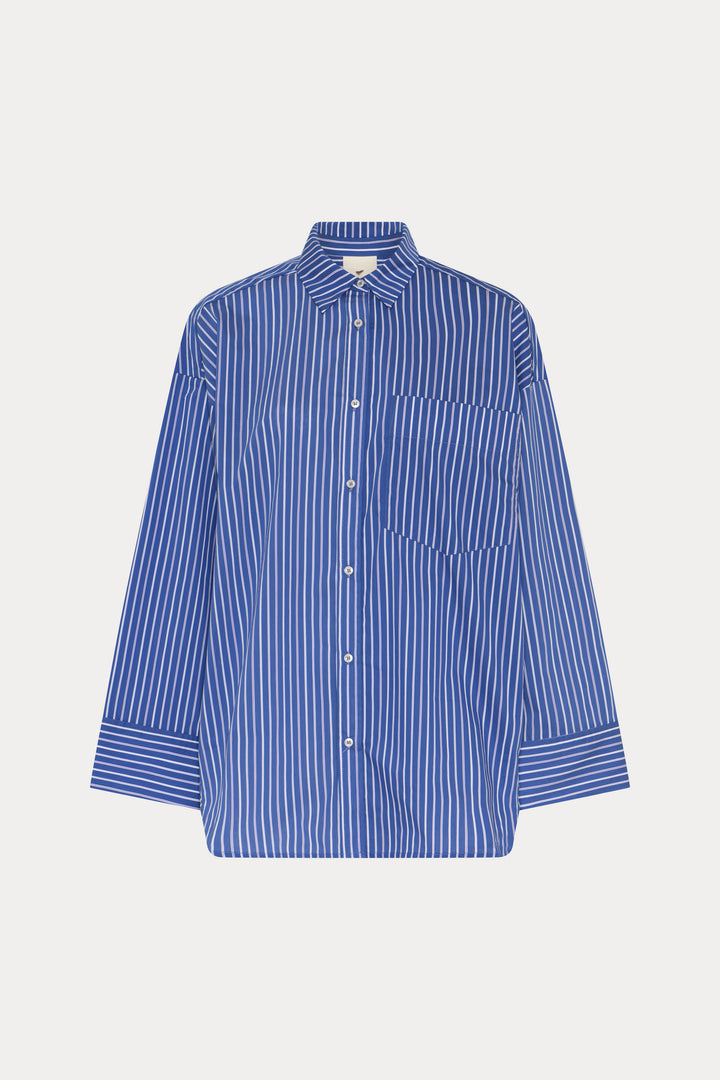 Heartmade HMMekia skjorte SHIRTS 601 Mixed blue stripe