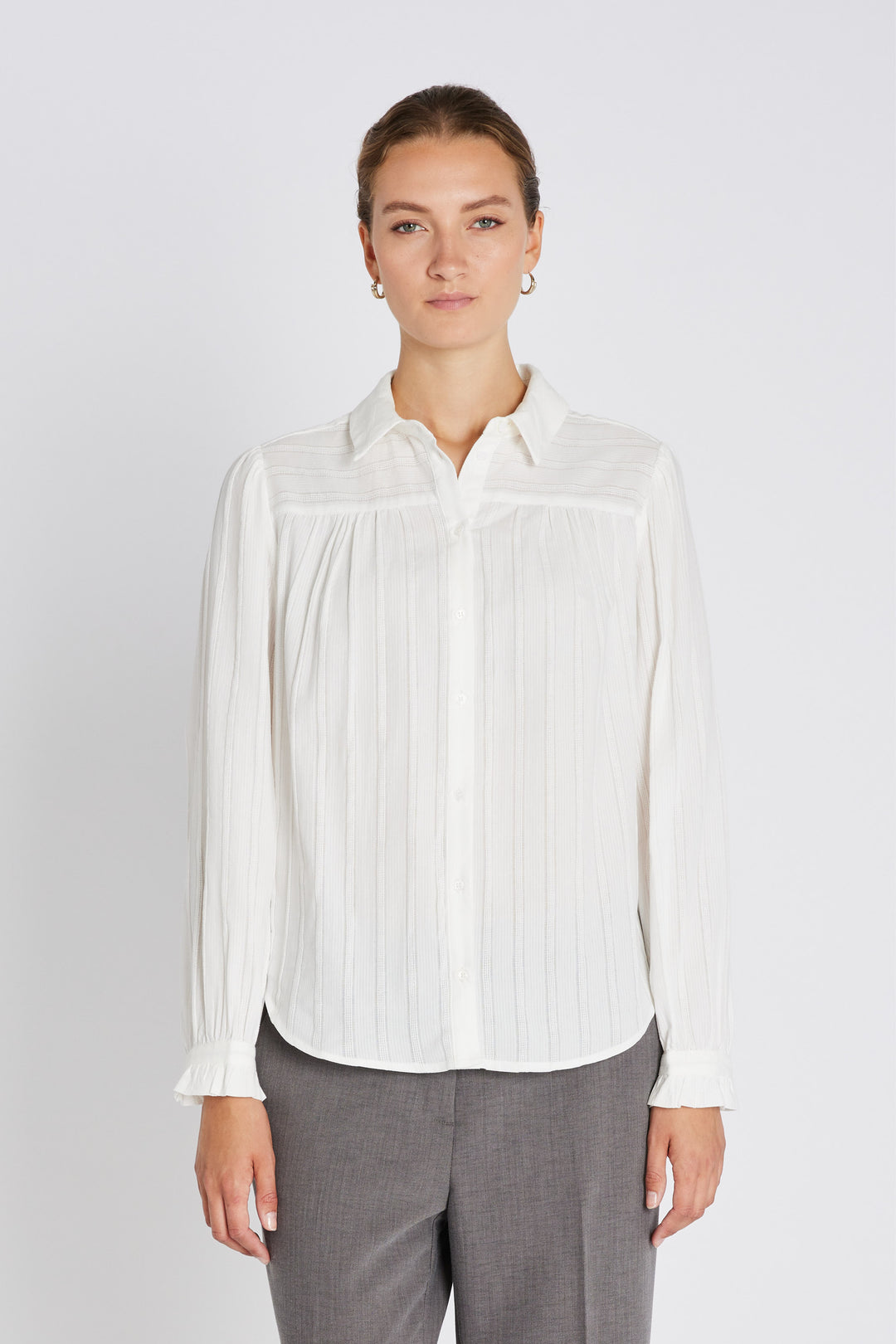 Heartmade HMMesea skjorte SHIRTS 158 Bellini white
