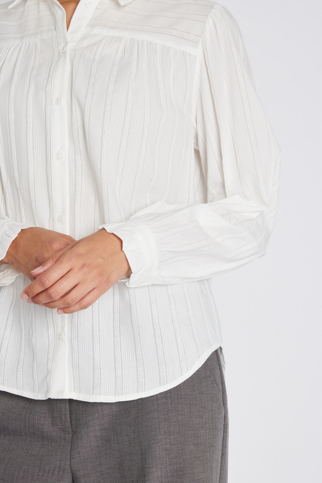 Heartmade HMMesea skjorte SHIRTS 158 Bellini white