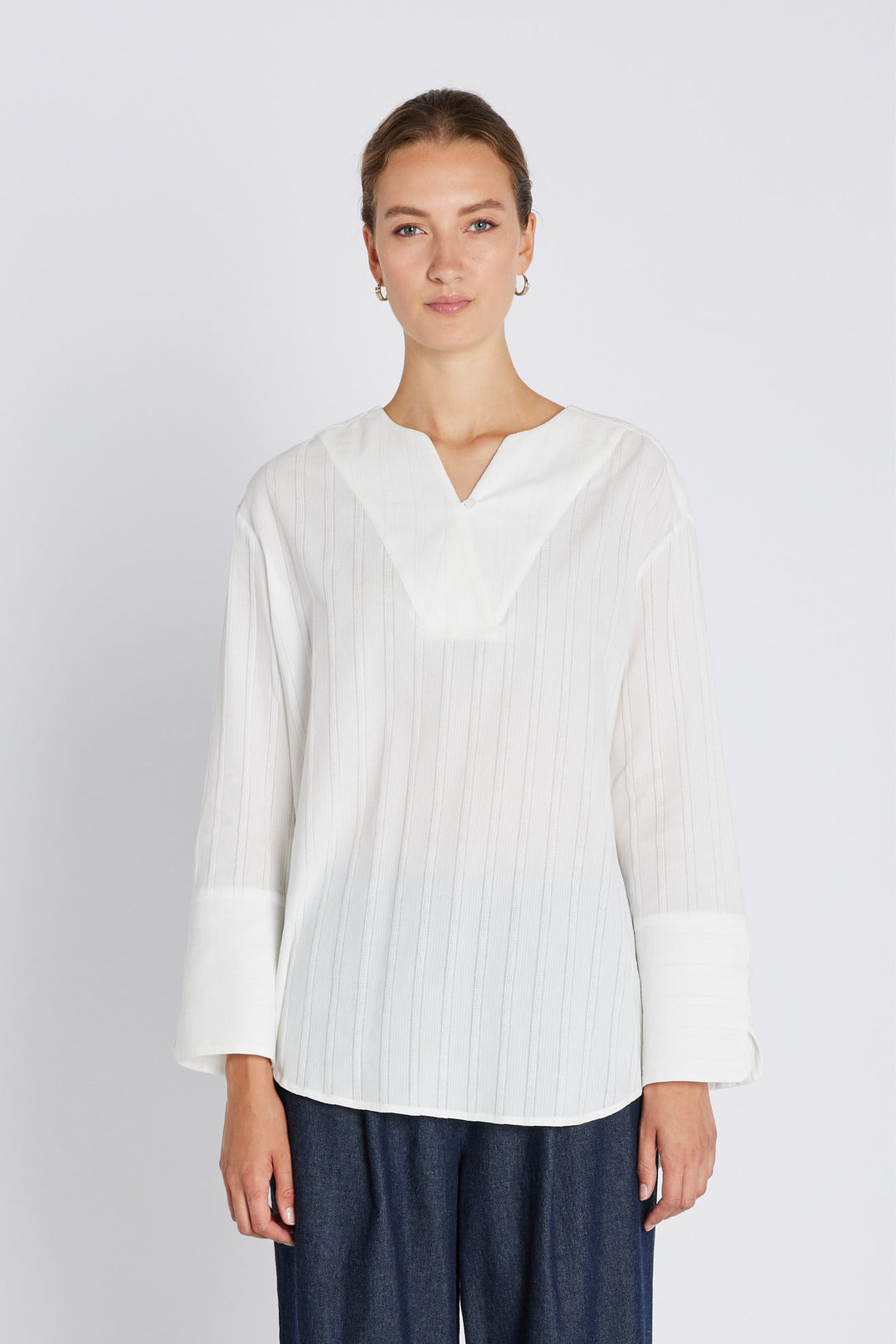 Heartmade HMMetan skjorte SHIRTS 158 Bellini white