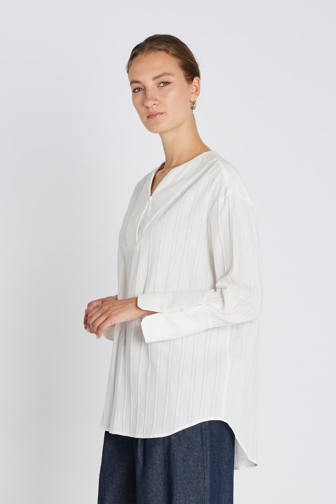Heartmade HMMetan skjorte SHIRTS 158 Bellini white