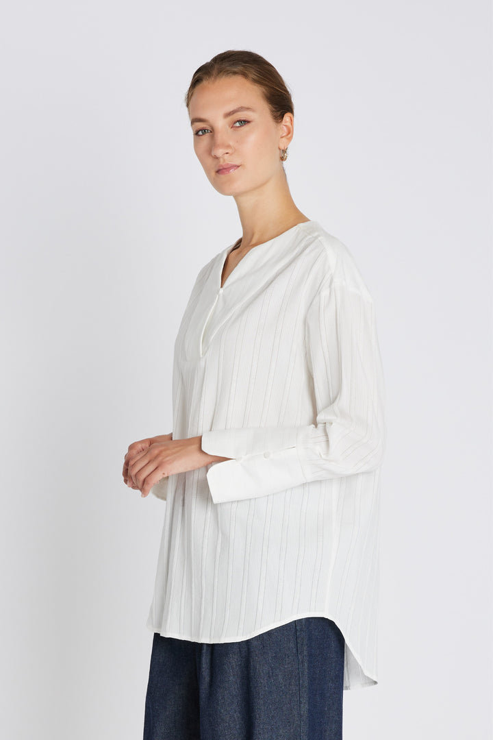 Heartmade HMMetan skjorte SHIRTS 158 Bellini white