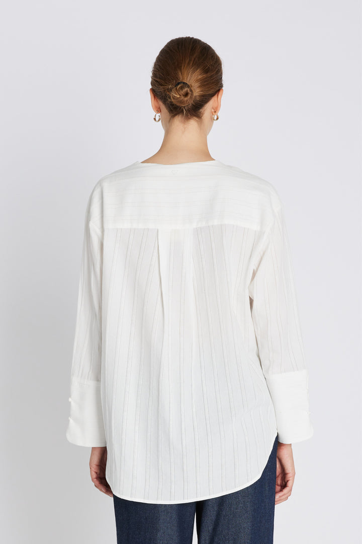 Heartmade HMMetan skjorte SHIRTS 158 Bellini white