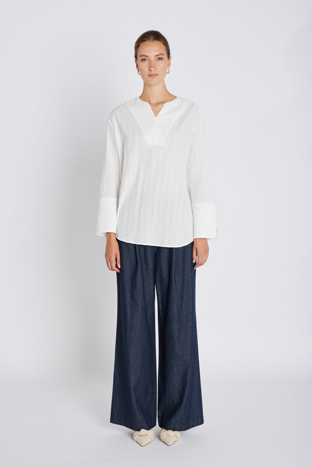 Heartmade HMMetan skjorte SHIRTS 158 Bellini white