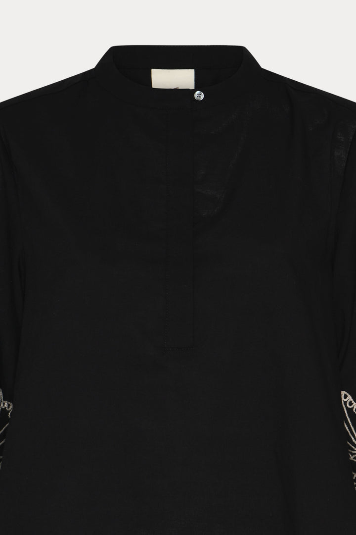 Heartmade HMMielo bluse BLOUSE 907 Black embroidery