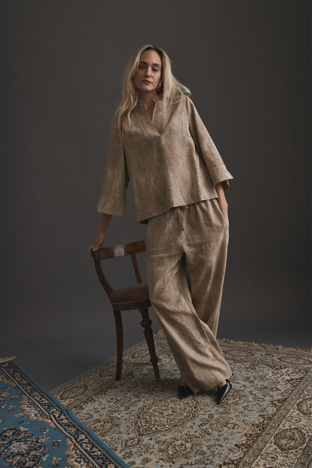 Heartmade HMNitan bukser TROUSERS 192 Shatter Brown