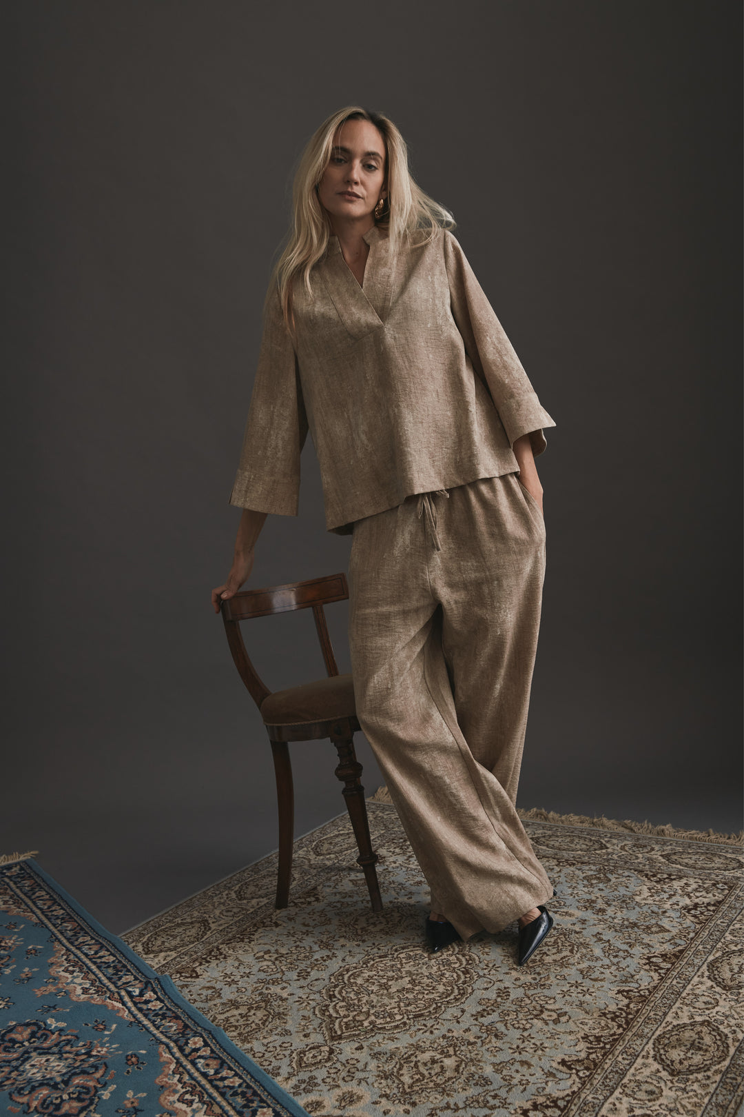 Heartmade HMNitan bukser TROUSERS 192 Shatter Brown
