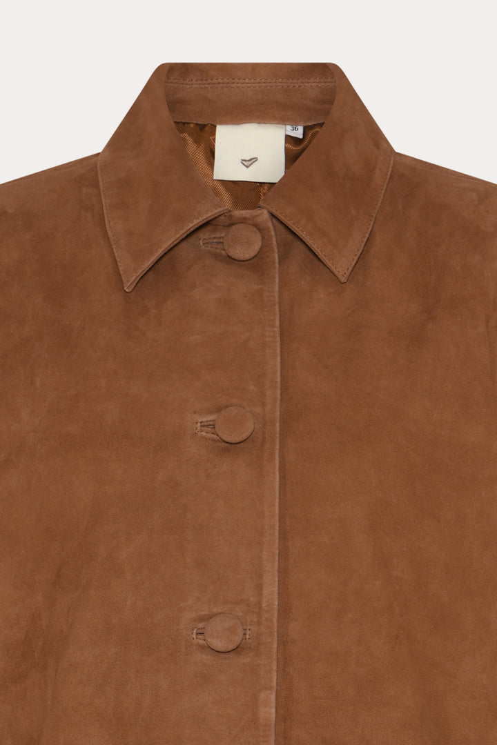 Heartmade HMRimal læderjakke OUTERWEAR 091 Saddle tan