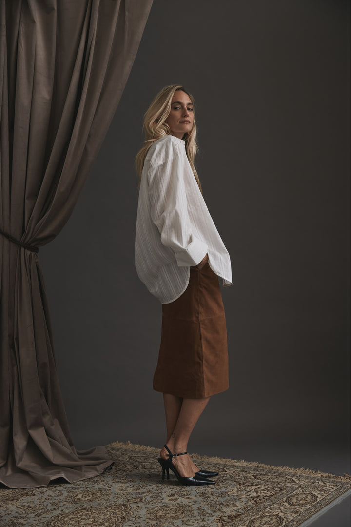 Heartmade HMSiara lædernederdel SKIRTS 091 Saddle tan